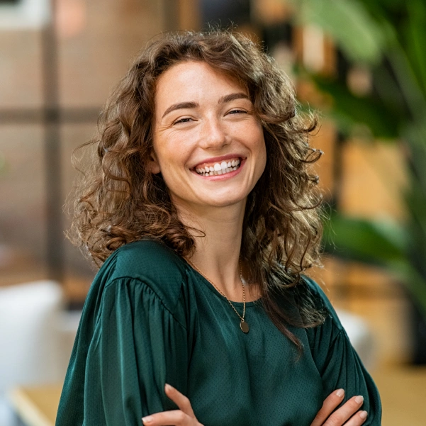 Patient smiling after a personalized smile makeover